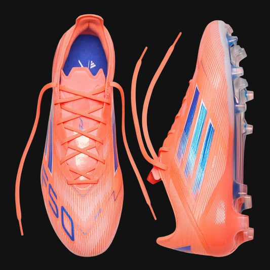 Adidas F50 Elite FG Firm Ground soccer cleats in the orange "Coral Blaze"