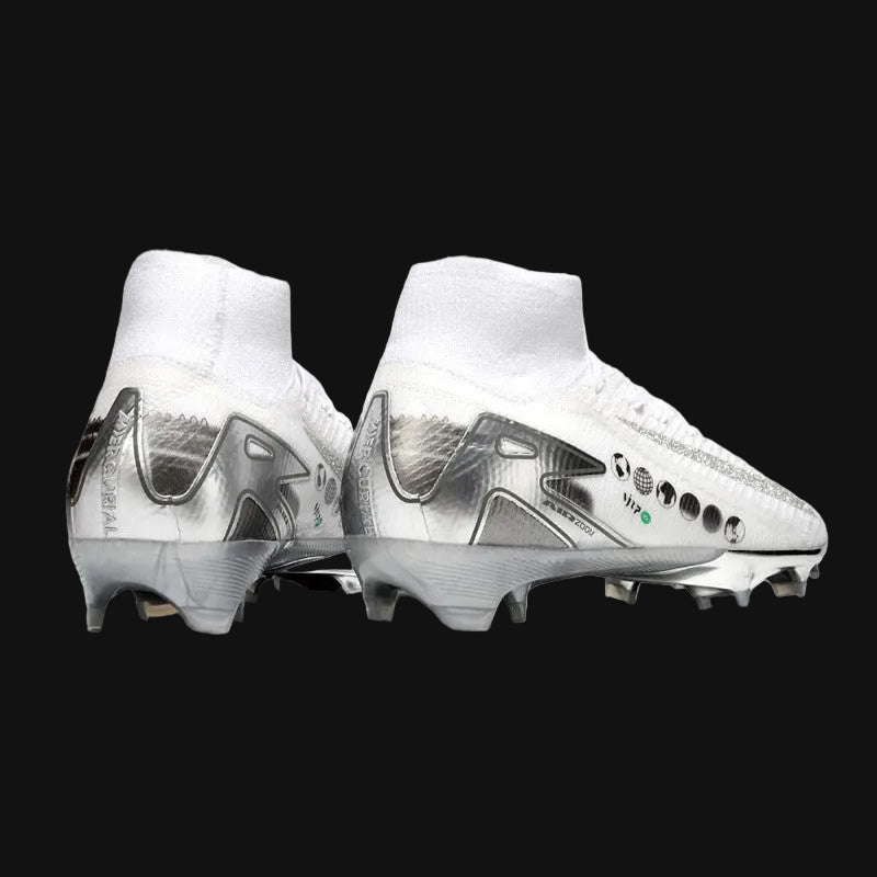 Nike Air Zoom Mercurial Superfly 10 Elite White and Silver Firm Ground FG Football Boot
