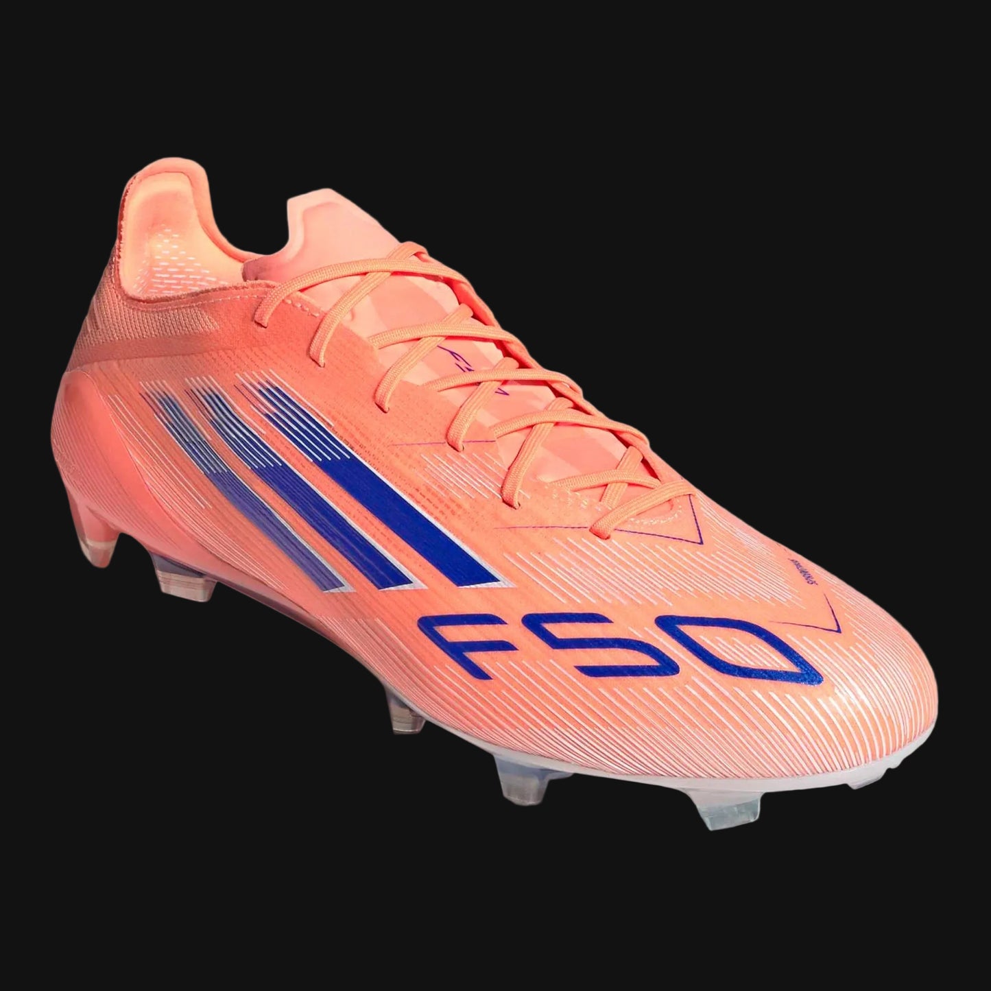 Adidas F50 Elite FG Firm Ground soccer cleats in the orange "Coral Blaze"