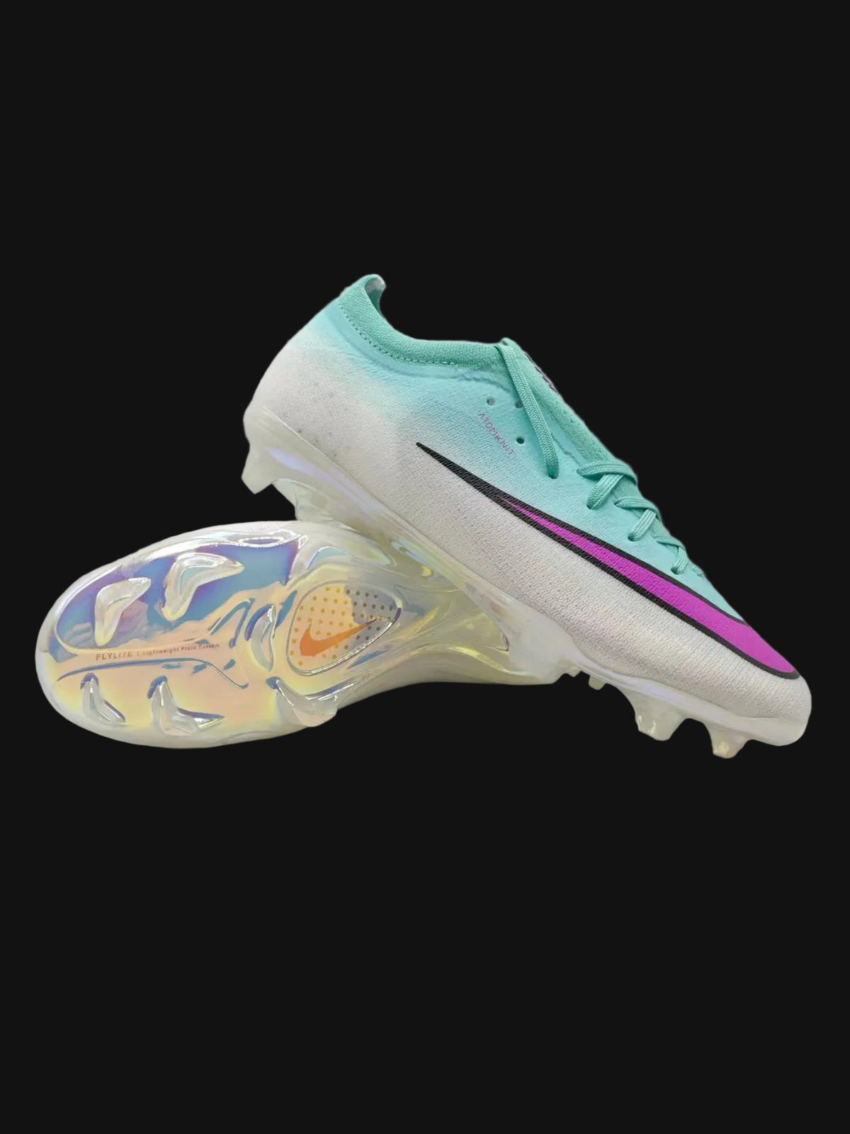 Nike Mercurial Vapor soccer cleats white and turquoise