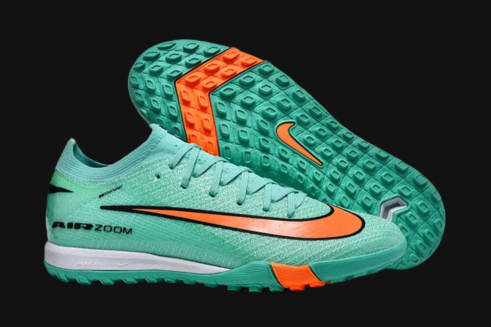 Nike Air Zoom Mercurial Vapor 16 Elite TF Artificial Turf Soccer Shoes - Aqua/Coral Burst/Teal Wave